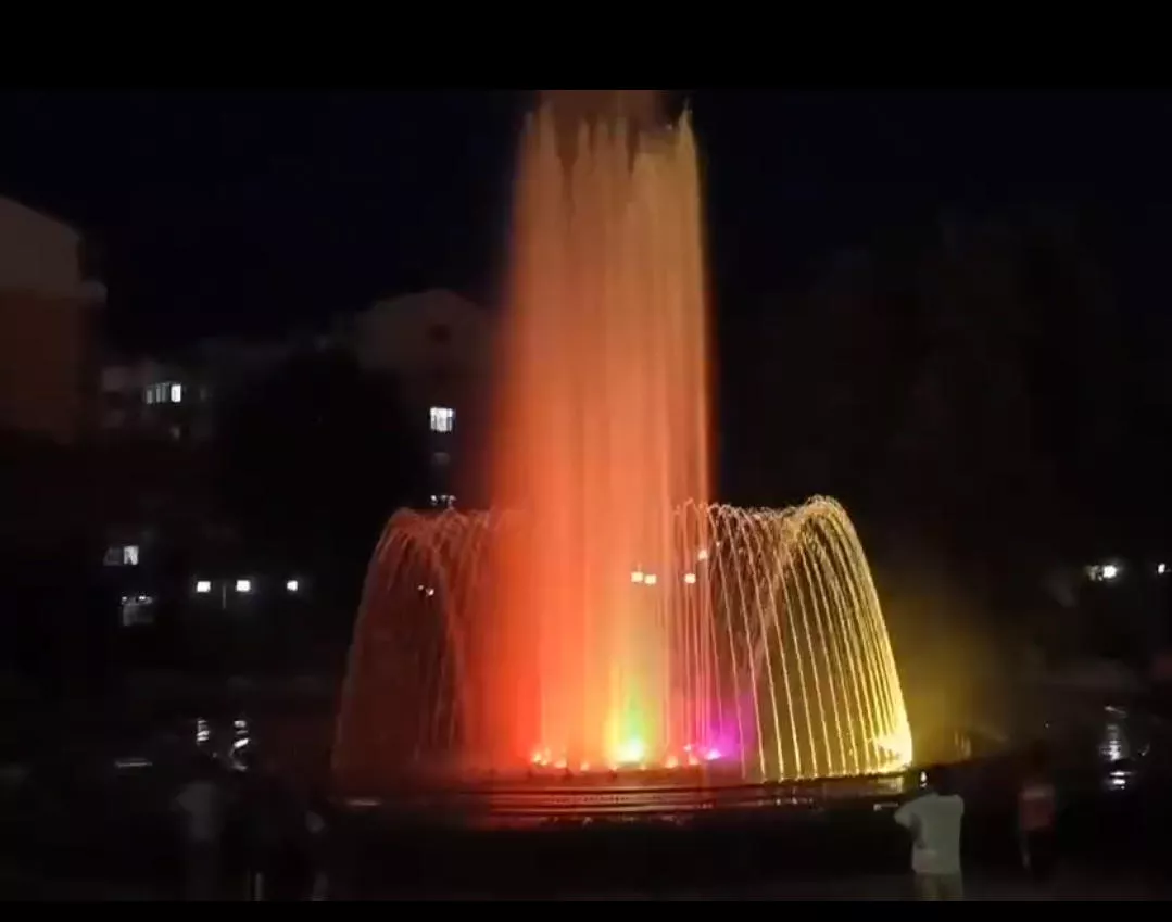 Light-Activated Dancing Water Musical Fountain